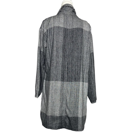 Eileen Fisher Organic Cotton Striped Long Cardigan Jacket - Picture 5 of 8